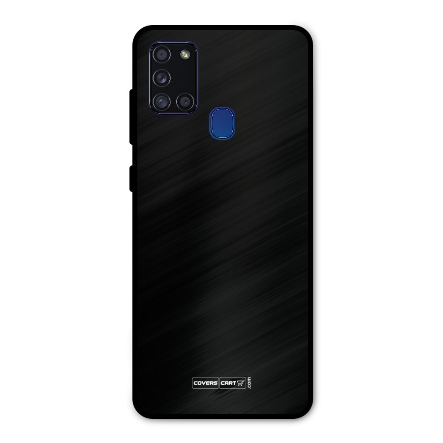 Simple Black Metal Back Case for Galaxy A21s