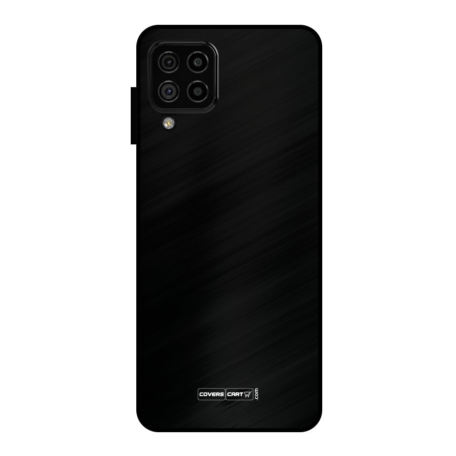 Simple Black Metal Back Case for Galaxy A22 4G