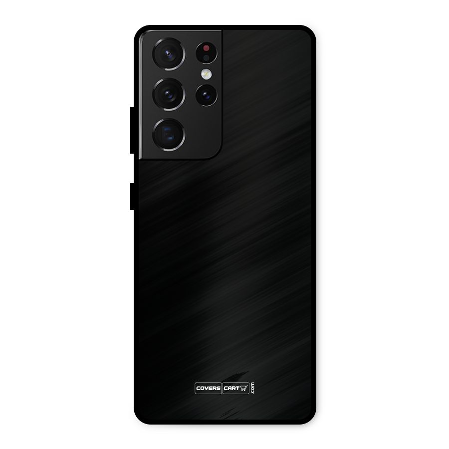 Simple Black Metal Back Case for Galaxy S21 Ultra 5G