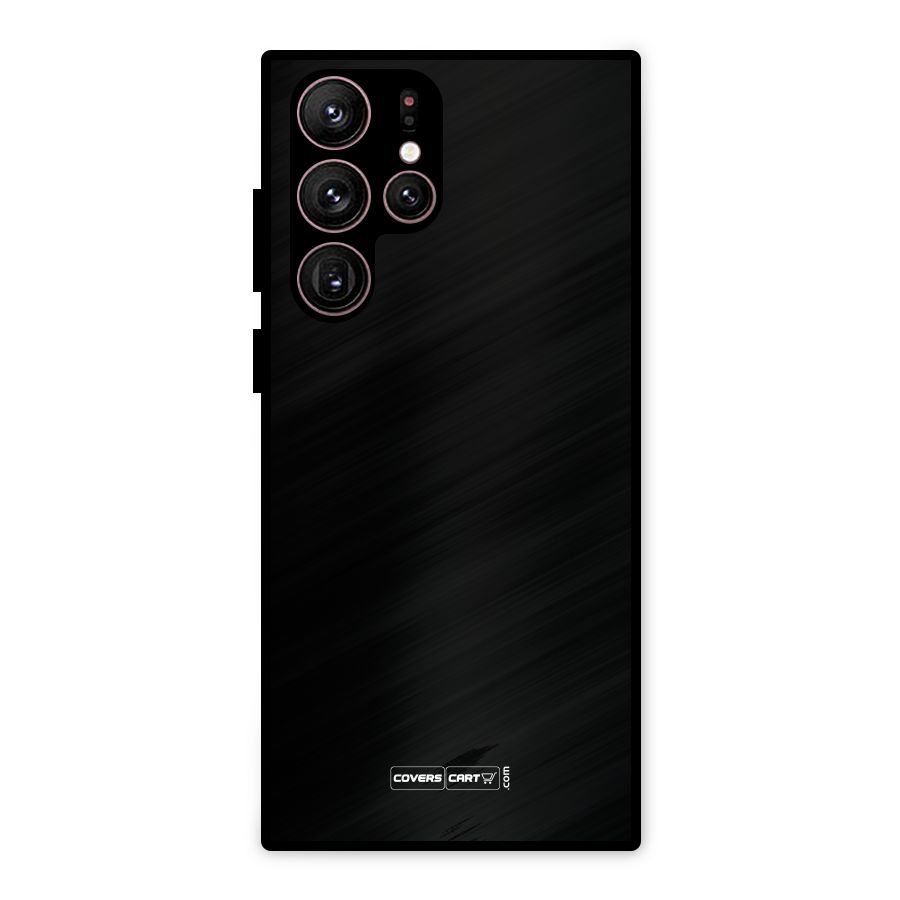 Simple Black Metal Back Case for Galaxy S22 Ultra 5G