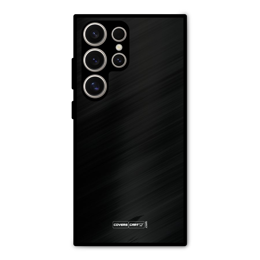 Simple Black Metal Back Case for Galaxy S24 Ultra
