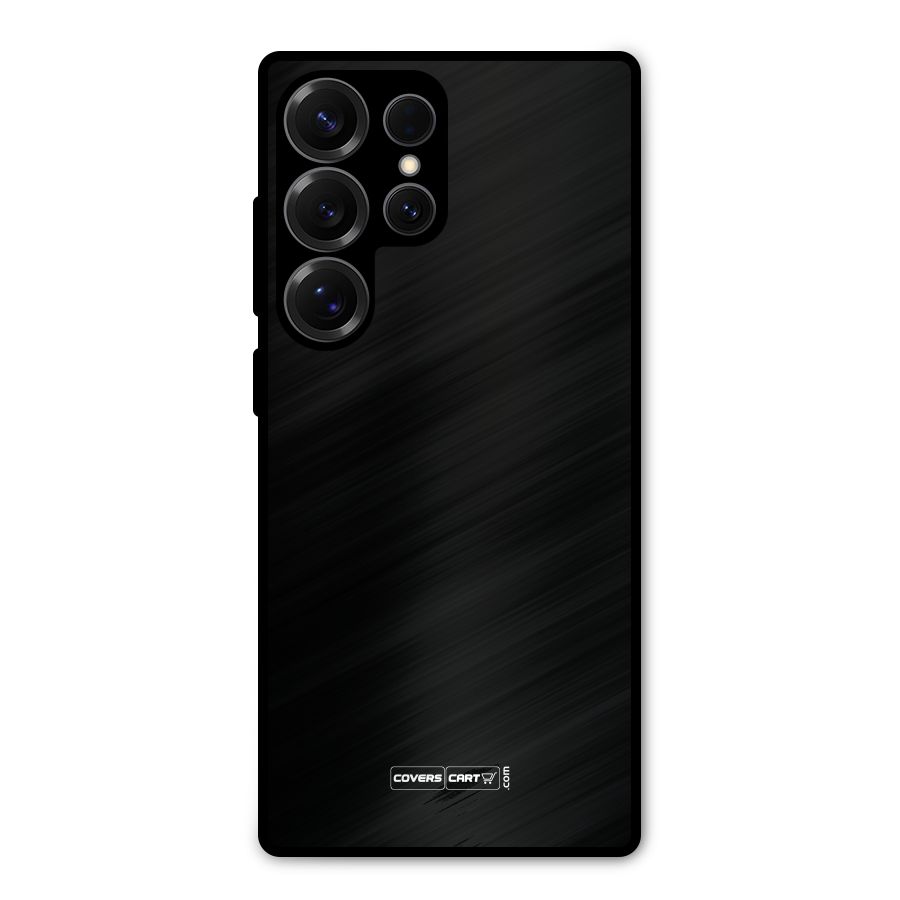 Simple Black Metal Back Case for Galaxy S25 Ultra