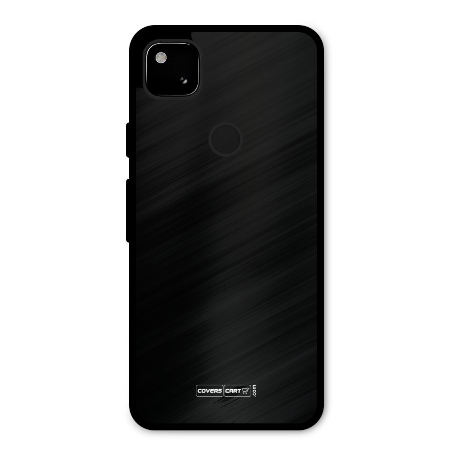 Simple Black Metal Back Case for Google Pixel 4a