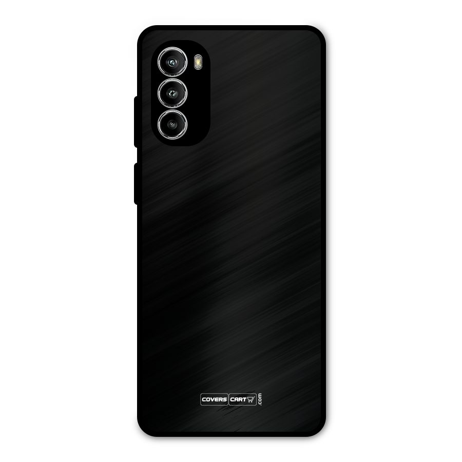 Simple Black Metal Back Case for Moto G52