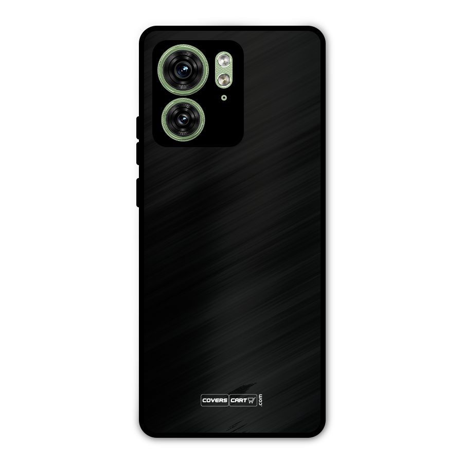Simple Black Metal Back Case for Motorola Edge 40 5G
