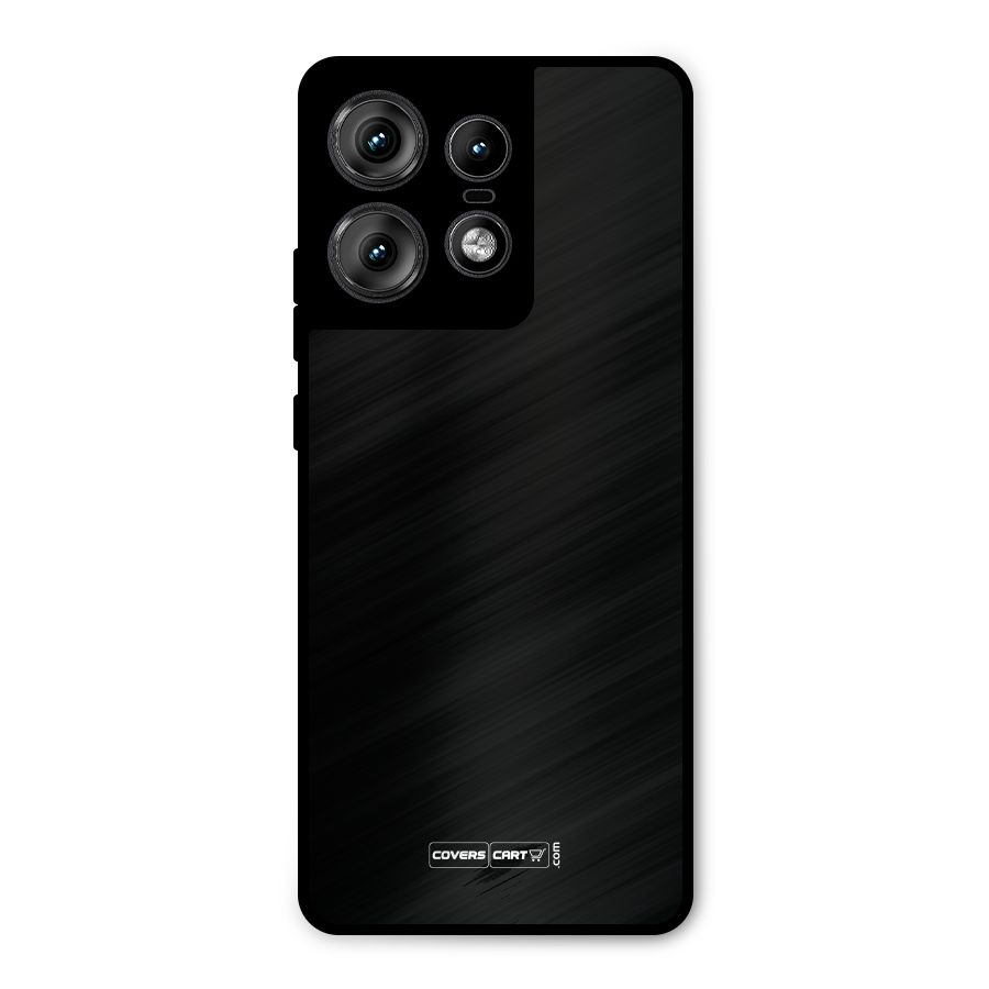 Simple Black Metal Back Case for Motorola Edge 50 Pro