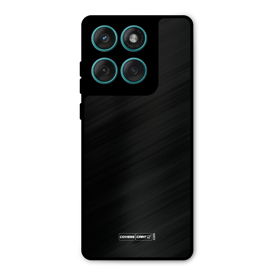 Simple Black Metal Back Case for Motorola Edge 60 Fusion