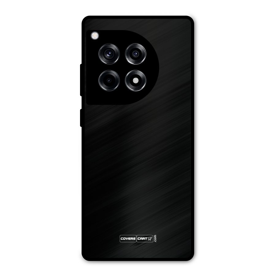 Simple Black Metal Back Case for OnePlus 12R