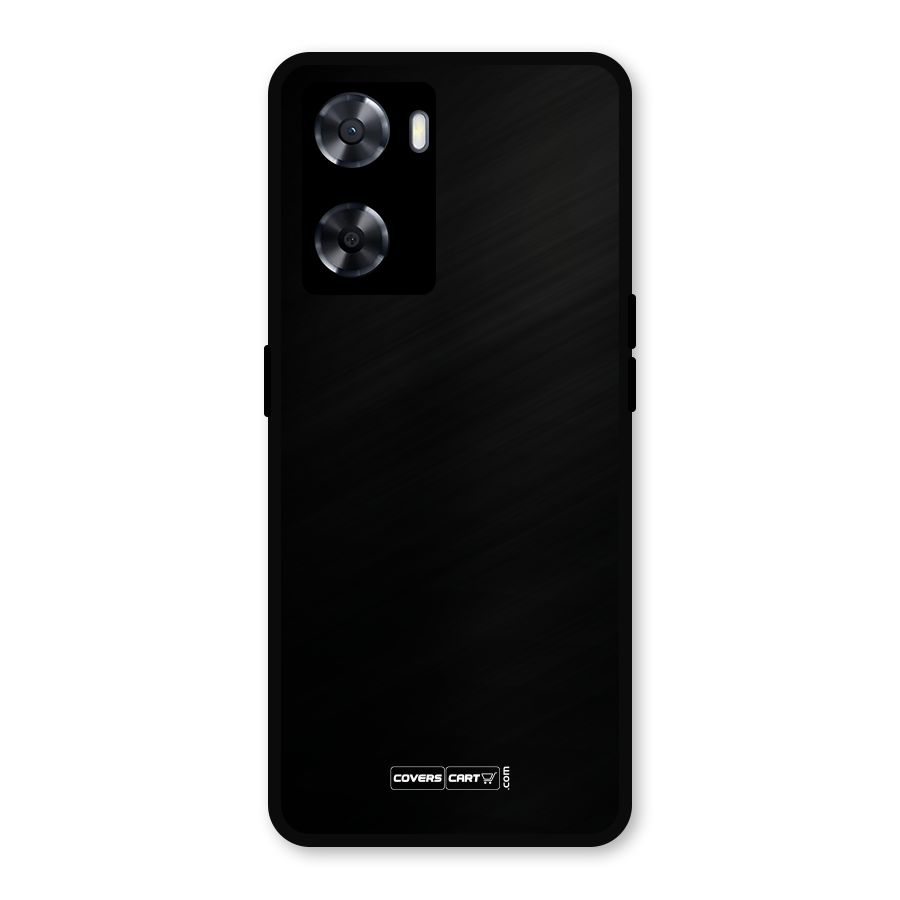 Simple Black Metal Back Case for Oppo A57 2022