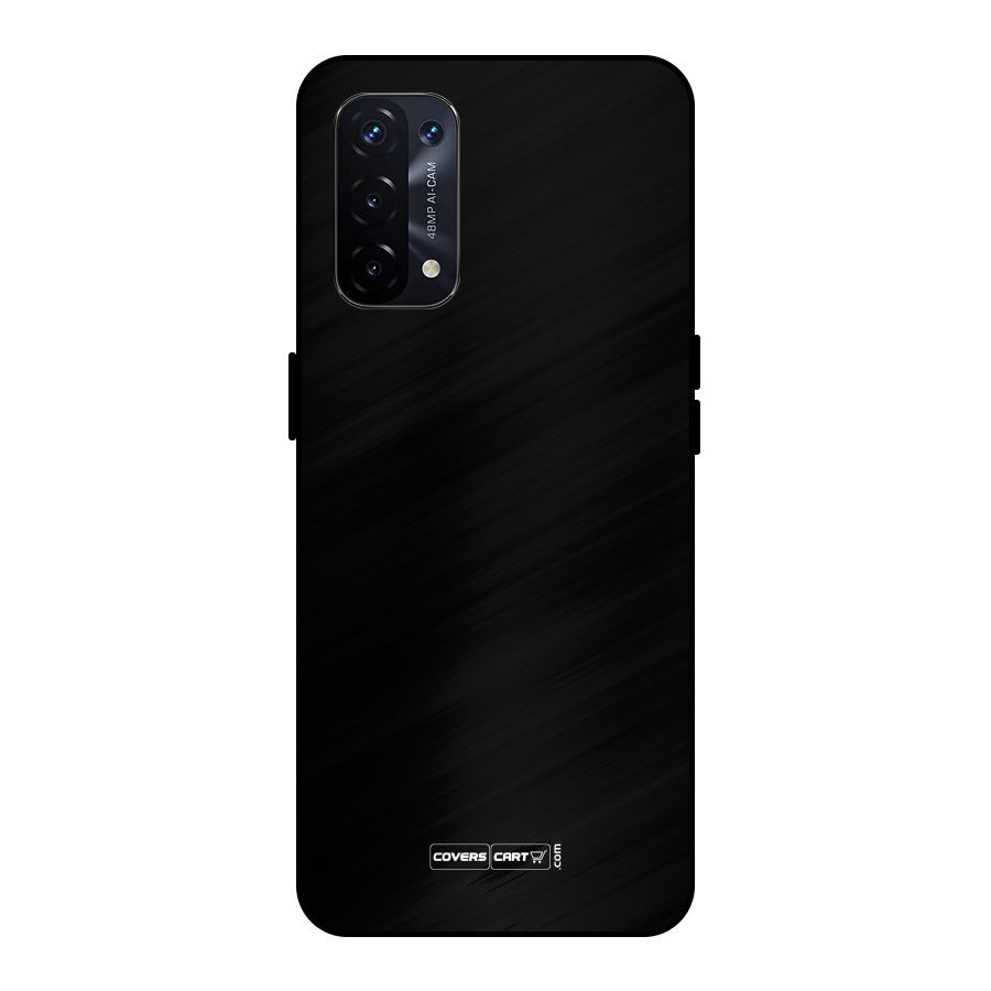 Simple Black Metal Back Case for Oppo A74 5G