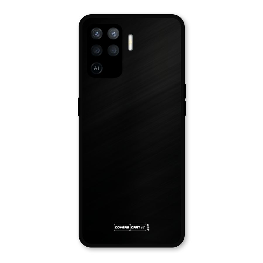 Simple Black Metal Back Case for Oppo F19 Pro