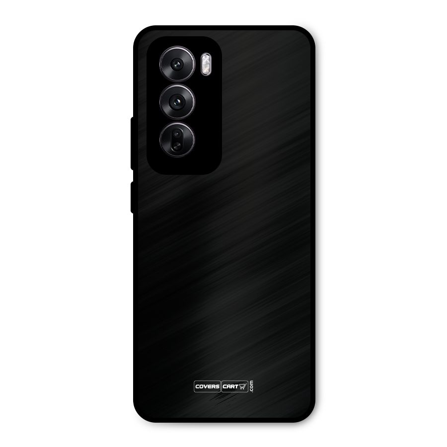 Simple Black Metal Back Case for Oppo Reno12
