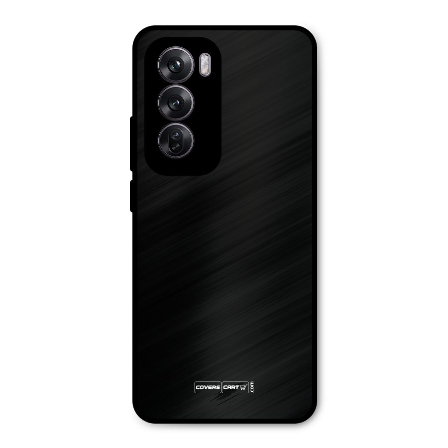 Simple Black Metal Back Case for Oppo Reno12 Pro