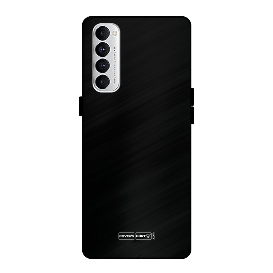 Simple Black Metal Back Case for Oppo Reno4 Pro