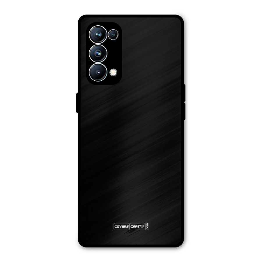 Simple Black Metal Back Case for Oppo Reno5 Pro 5G
