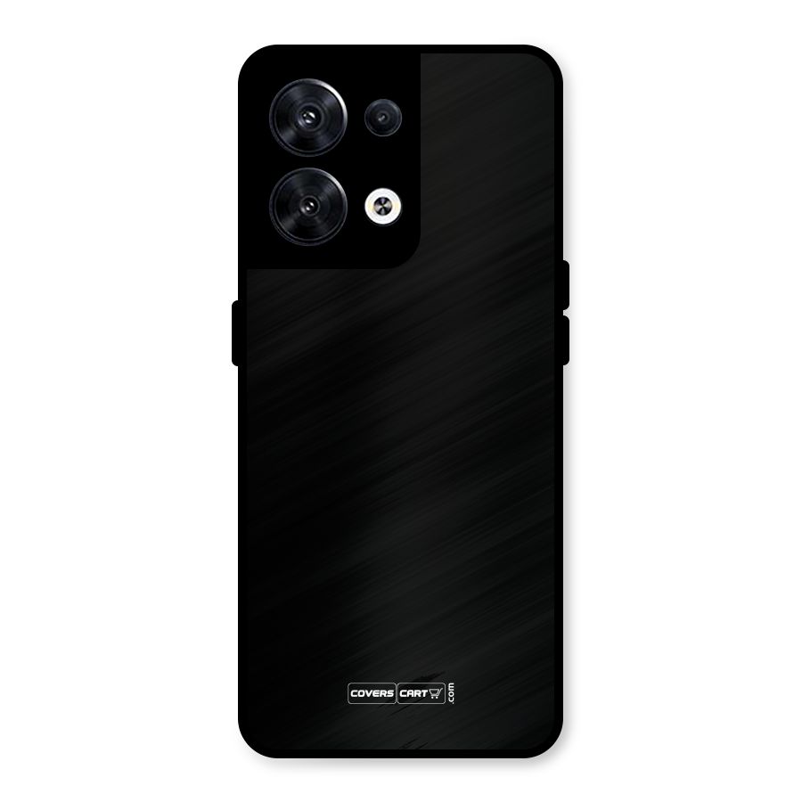 Simple Black Metal Back Case for Oppo Reno8 5G