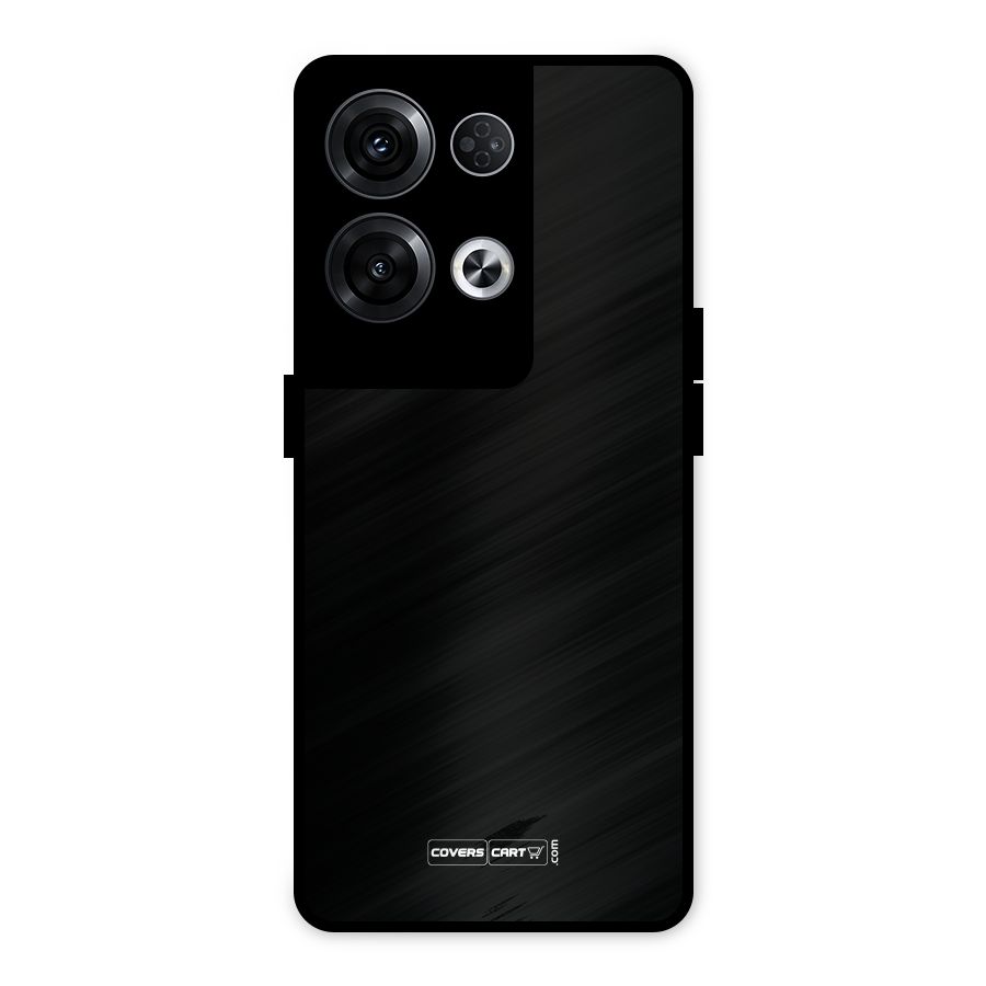 Simple Black Metal Back Case for Oppo Reno8 Pro 5G