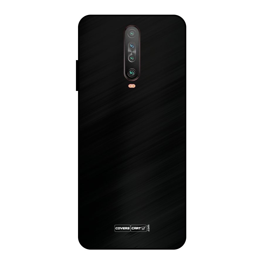 Simple Black Metal Back Case for Poco X2