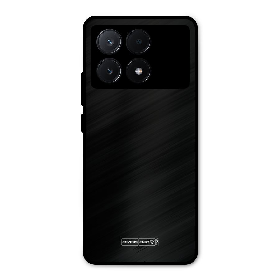Simple Black Metal Back Case for Poco X6 Pro