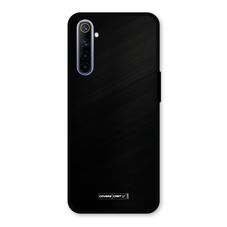 Simple Black Metal Back Case for Realme 6