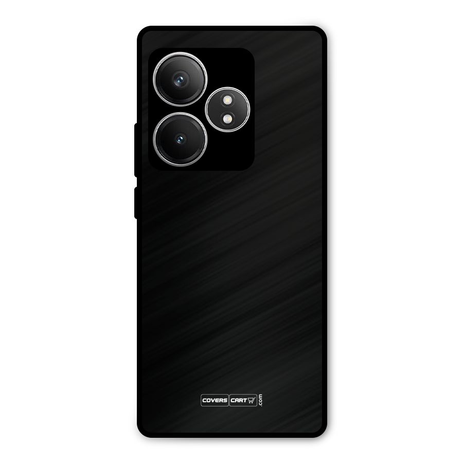 Simple Black Metal Back Case for Realme GT 6T