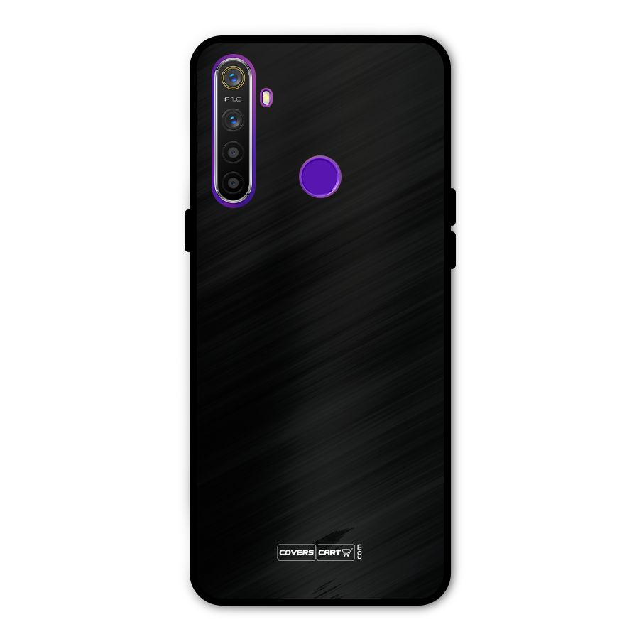 Simple Black Metal Back Case for Realme Narzo 10
