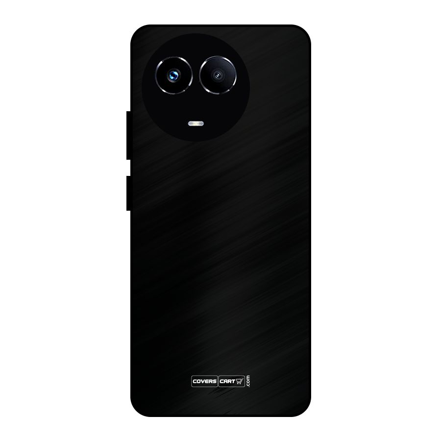 Simple Black Metal Back Case for Realme Narzo 60X