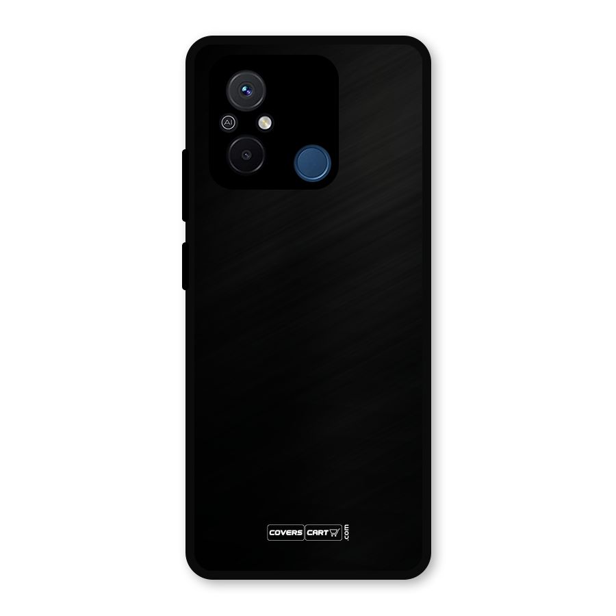 Simple Black Metal Back Case for Redmi 12C
