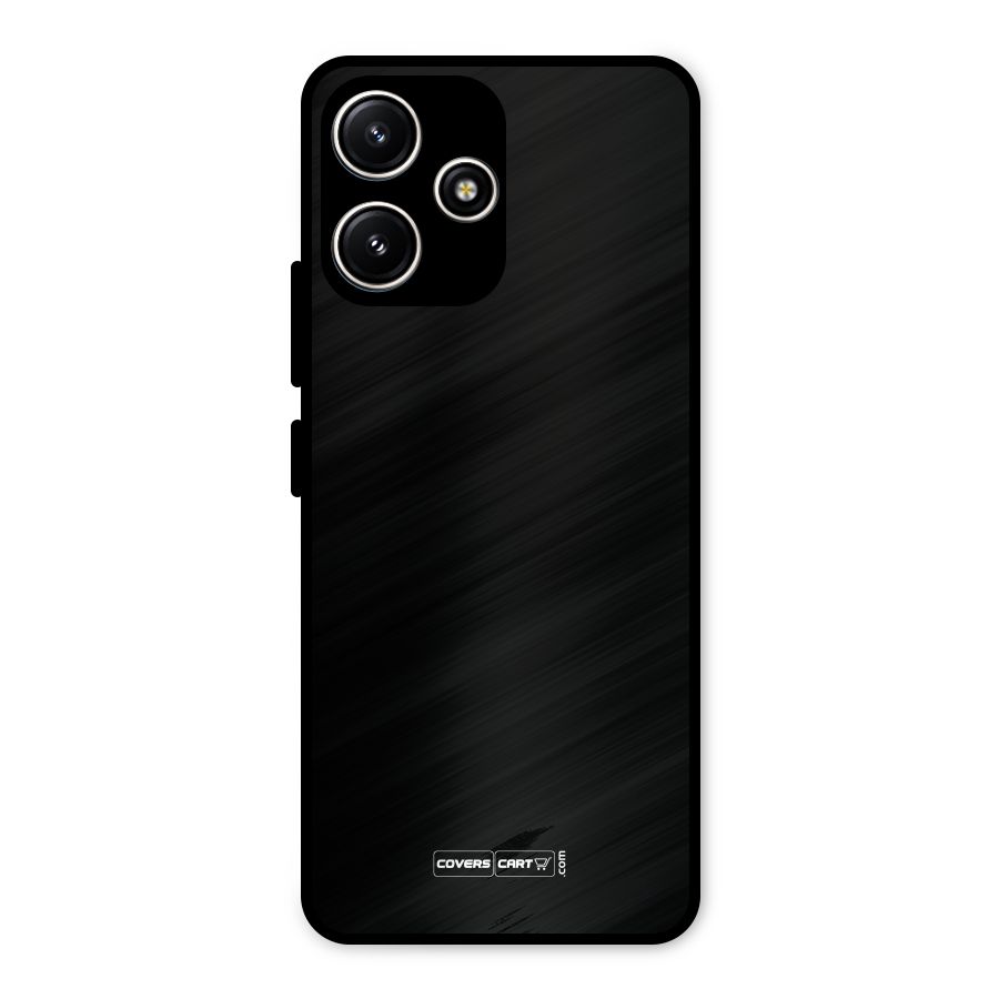 Simple Black Metal Back Case for Redmi 12 5G