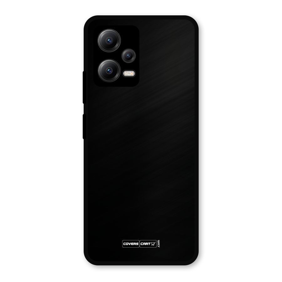 Simple Black Metal Back Case for Redmi Note 12 5G