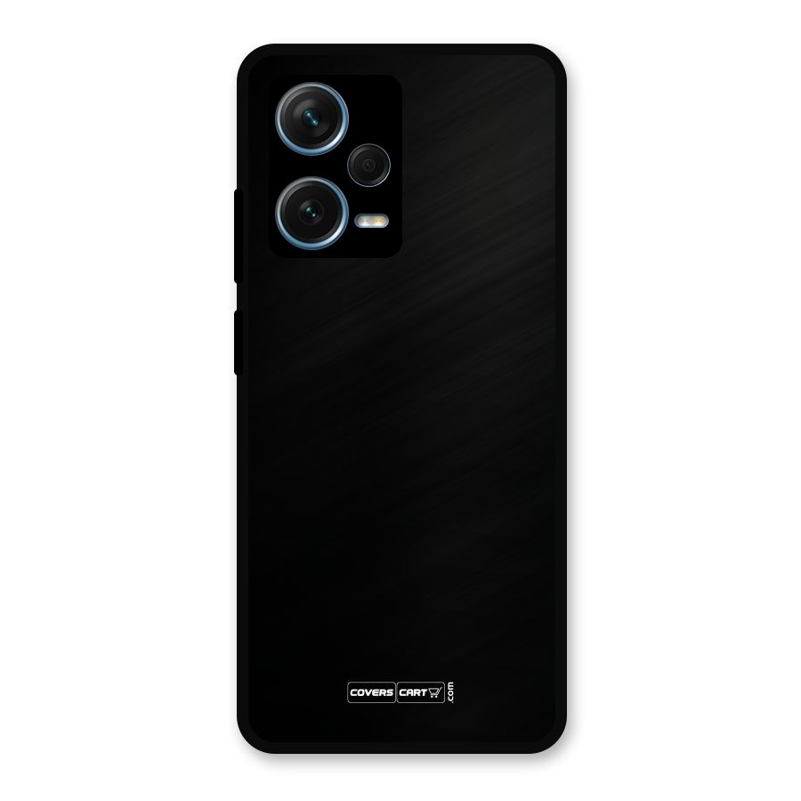 Simple Black Metal Back Case for Redmi Note 12 Pro Plus 5G