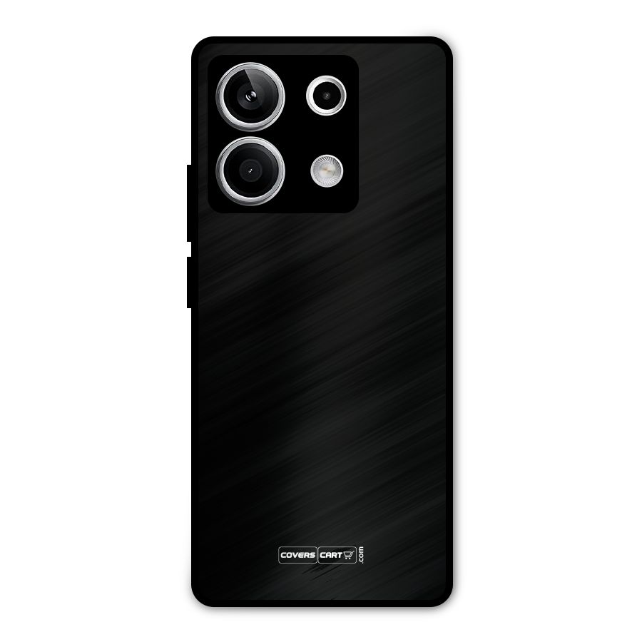 Simple Black Metal Back Case for Redmi Note 13 5G