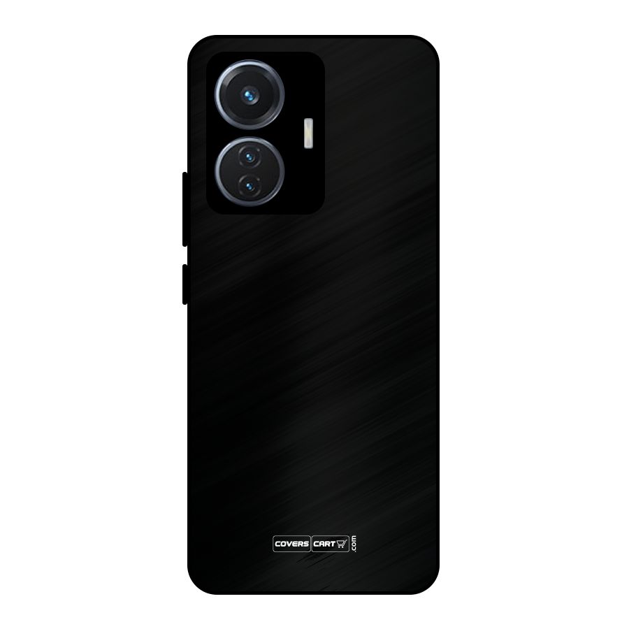 Simple Black Metal Back Case for Vivo T1 44W
