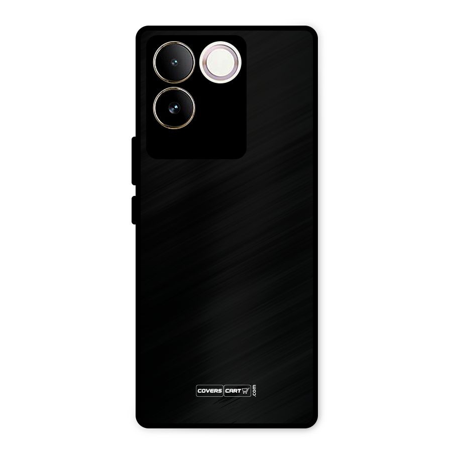 Simple Black Metal Back Case for Vivo T2 Pro