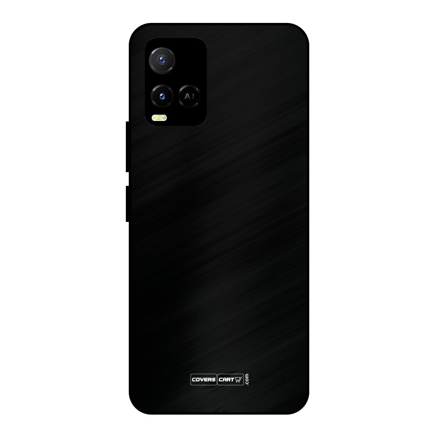 Simple Black Metal Back Case for Vivo Y21 2021