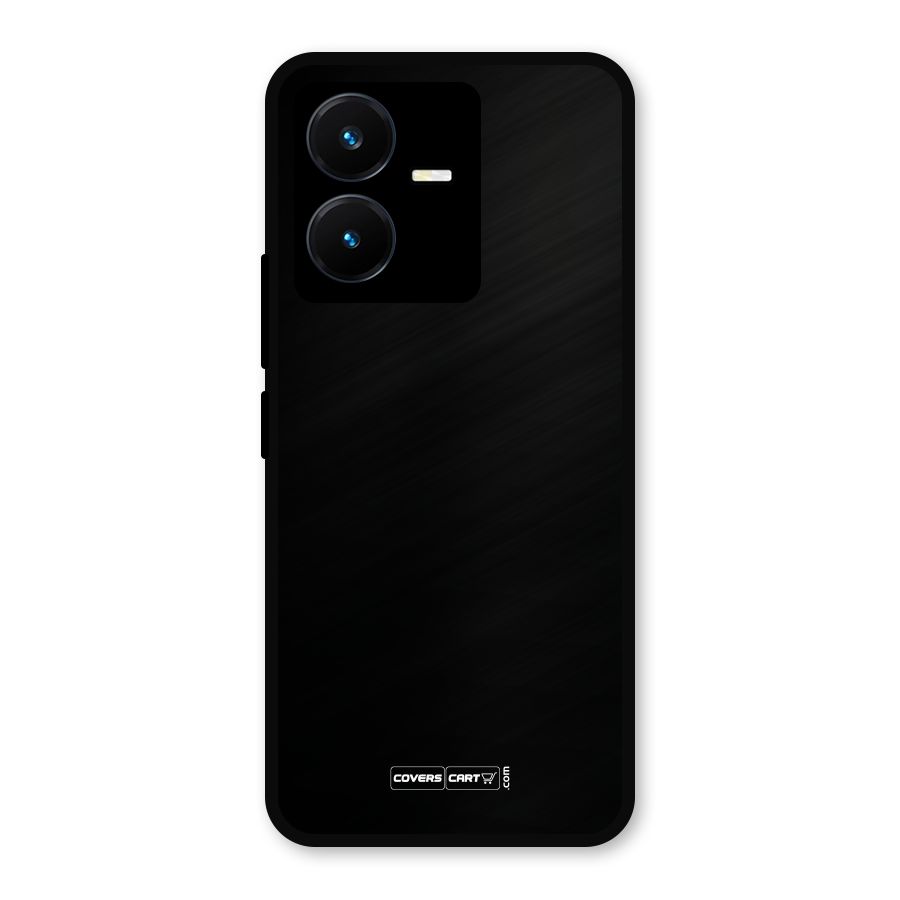 Simple Black Metal Back Case for Vivo Y22s