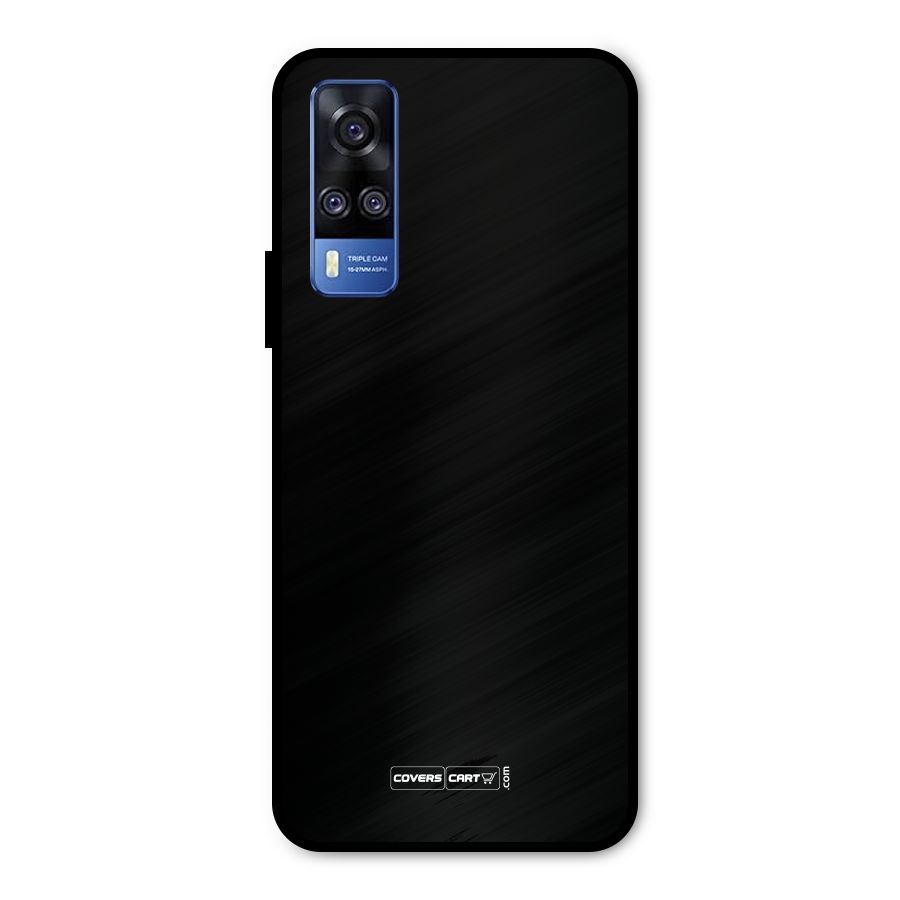 Simple Black Metal Back Case for Vivo Y51A