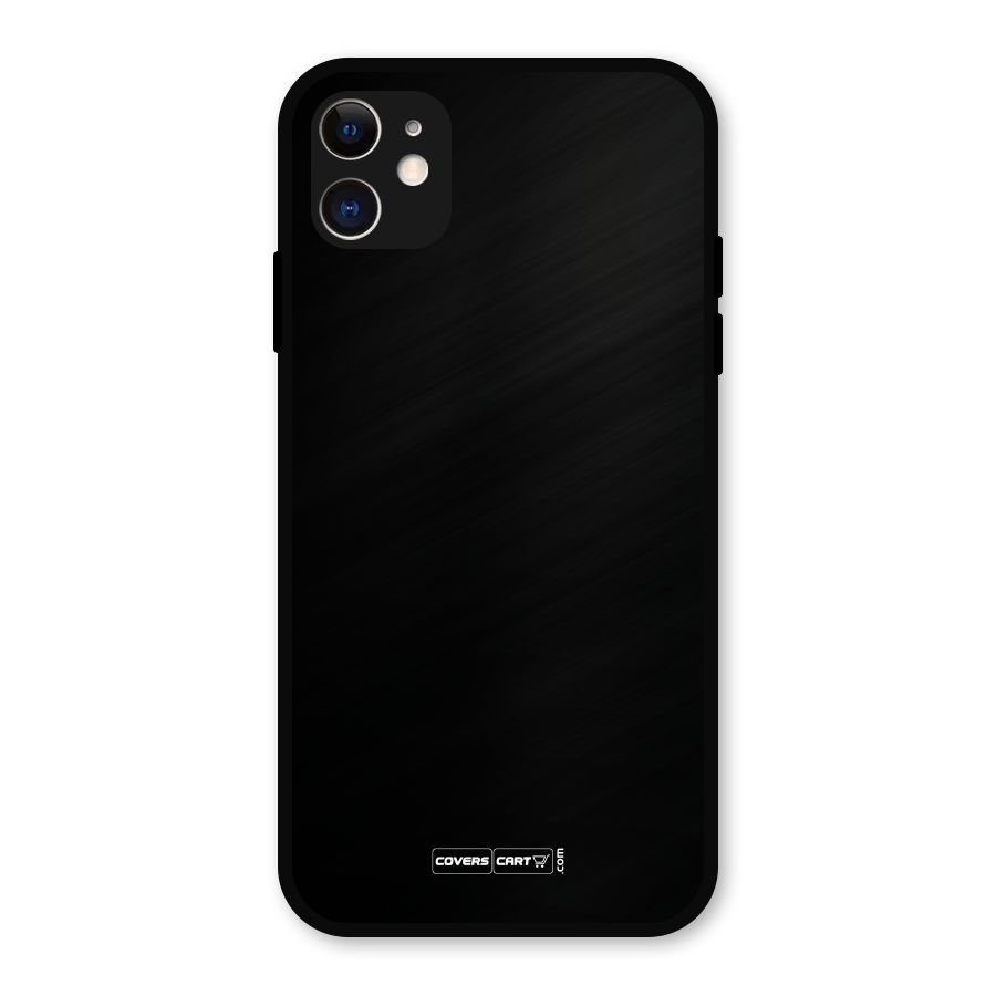 Simple Black Metal Back Case for iPhone 11
