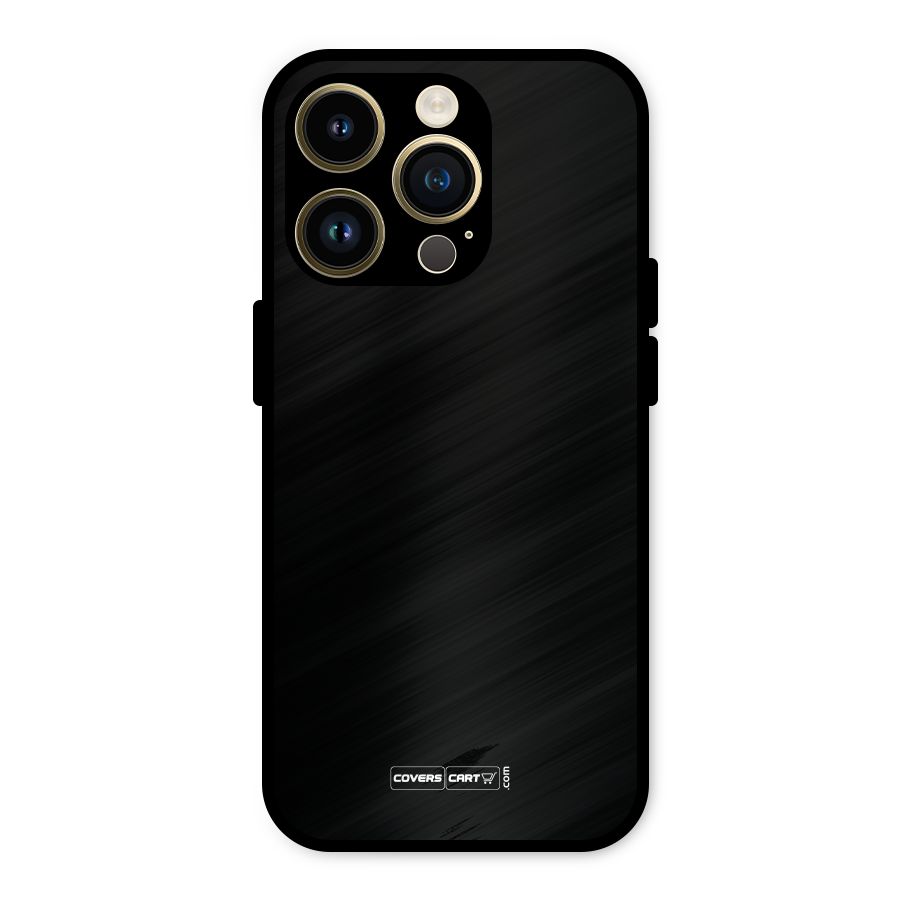 Simple Black Metal Back Case for iPhone 14 Pro