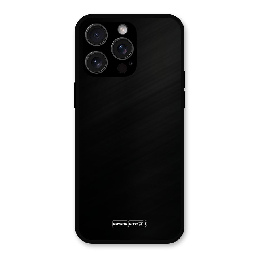 Simple Black Metal Back Case for iPhone 15 Pro Max