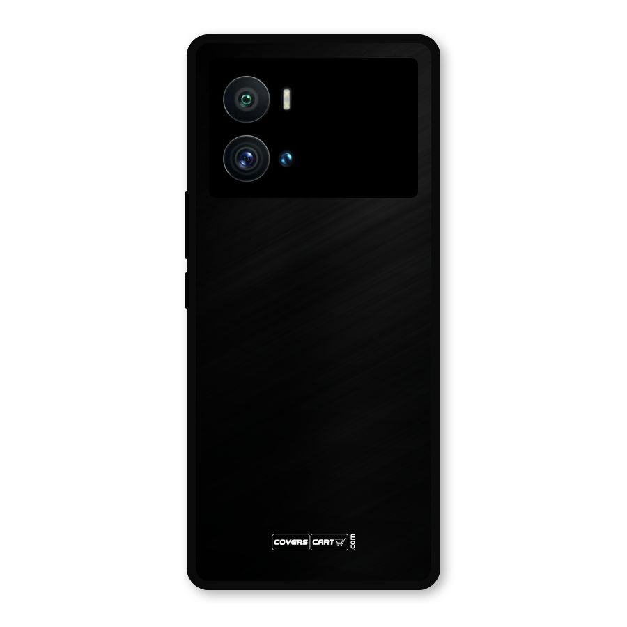 Simple Black Metal Back Case for iQOO 9 Pro