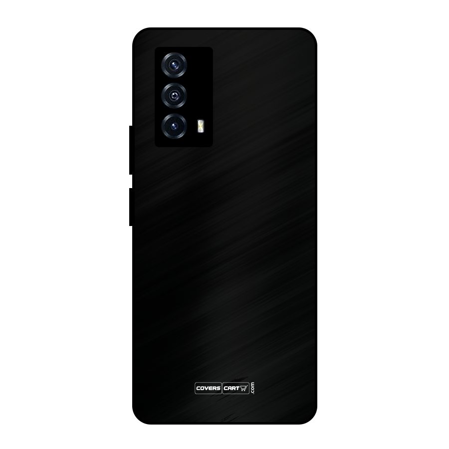 Simple Black Metal Back Case for iQOO Z5