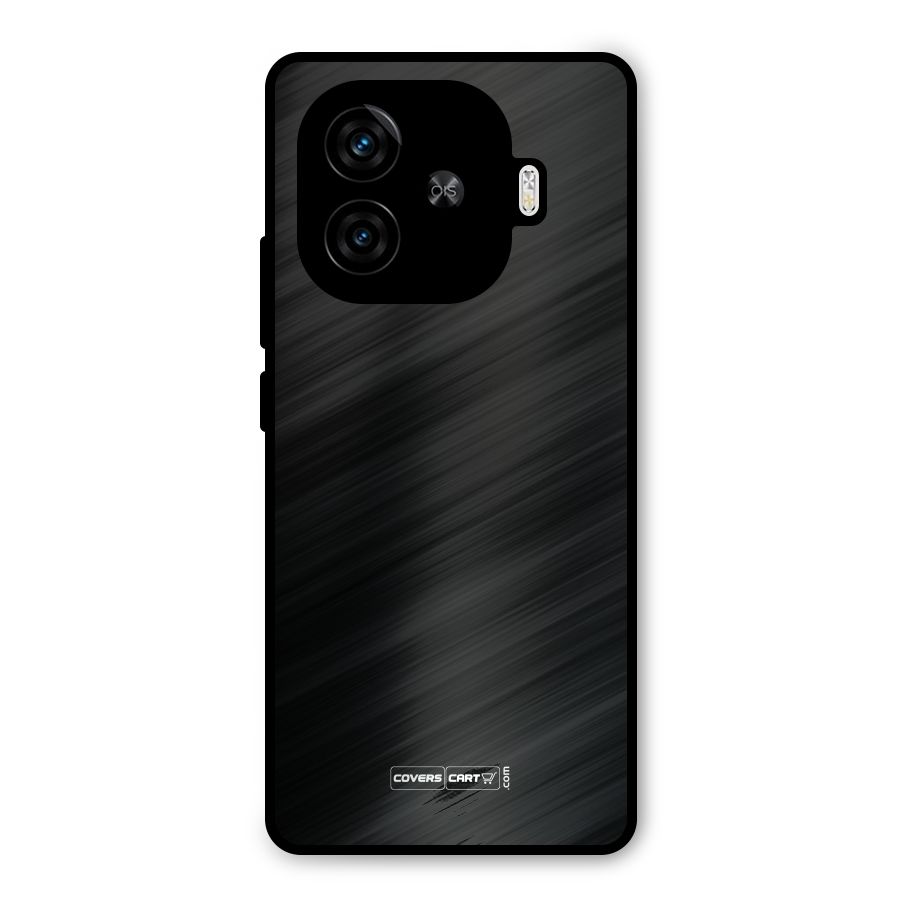 Simple Black Metal Back Case for iQOO Z9 Turbo