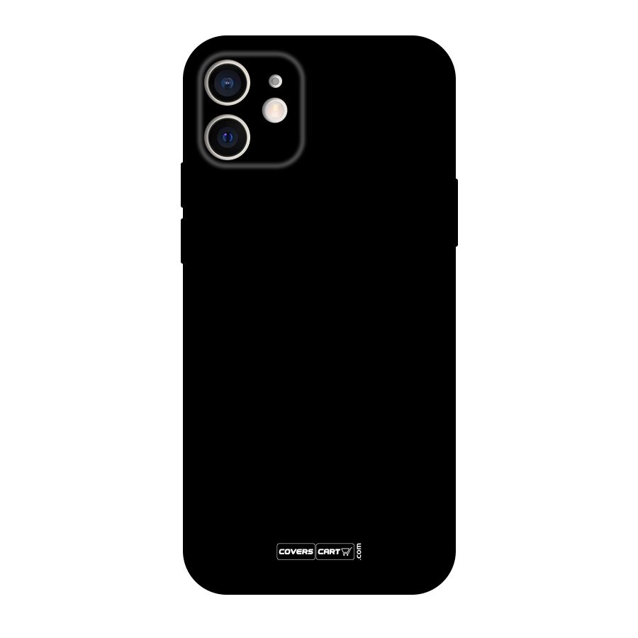 Simple Black Original Polycarbonate Back Case for iPhone 12