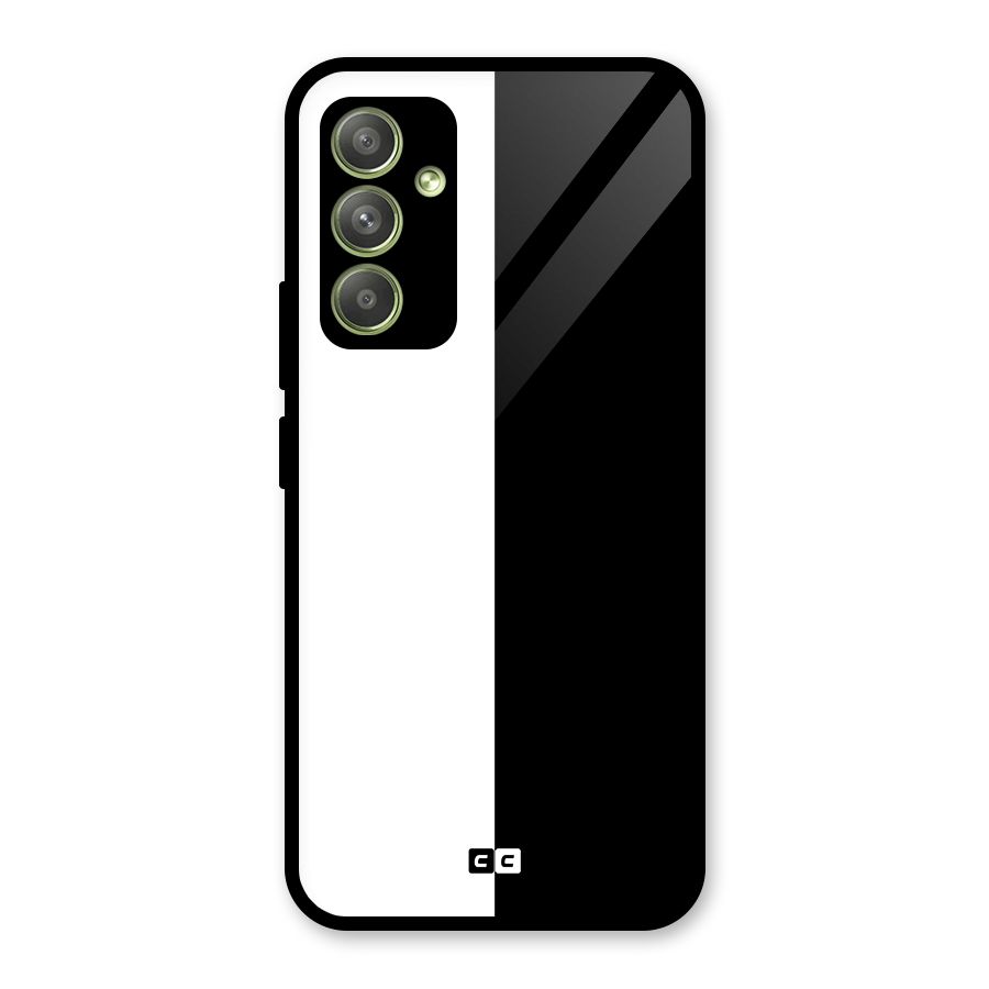 Simple Black White Glass Back Case for Galaxy A54