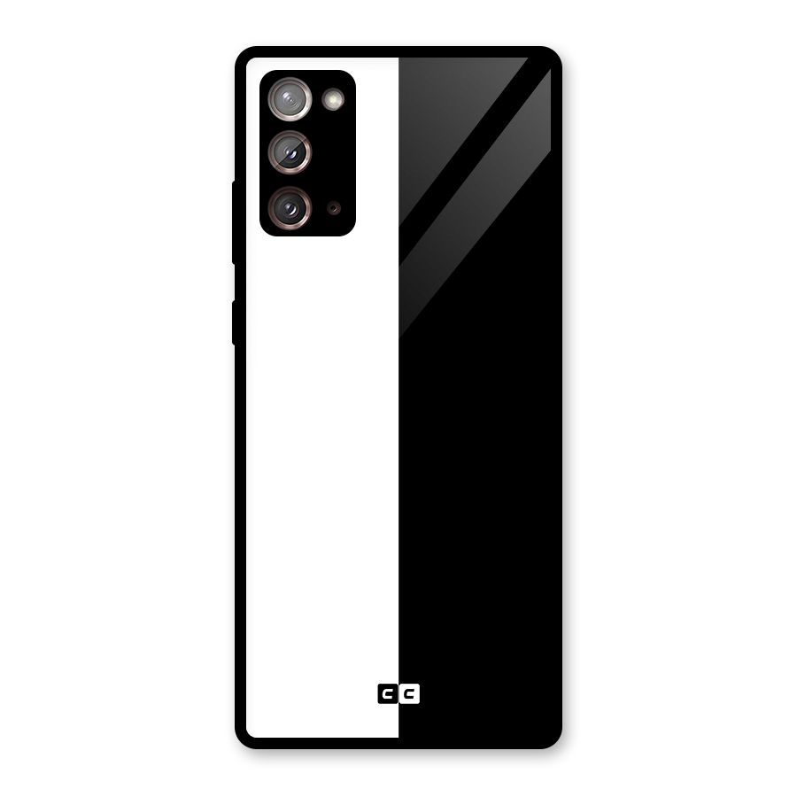 Simple Black White Glass Back Case for Galaxy Note 20