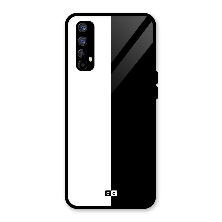 Simple Black White Glass Back Case for Realme Narzo 20 Pro