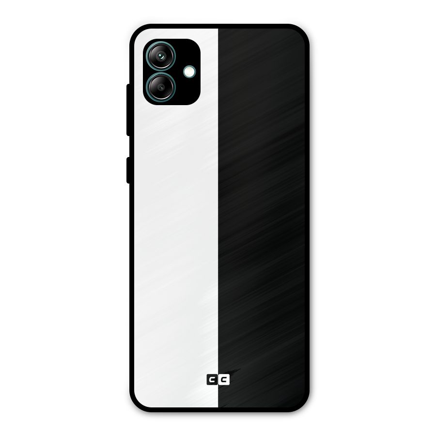 Simple Black White Metal Back Case for Galaxy A04