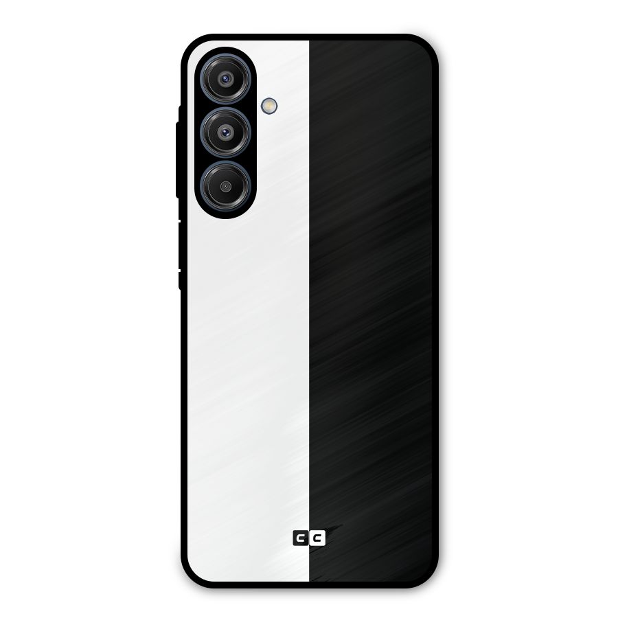 Simple Black White Metal Back Case for Galaxy A16 5G