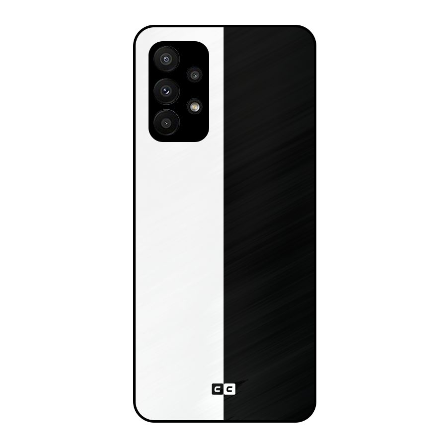 Simple Black White Metal Back Case for Galaxy A23